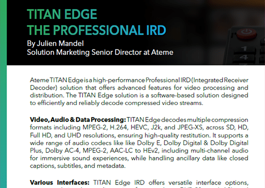 titan edge the professional IRD